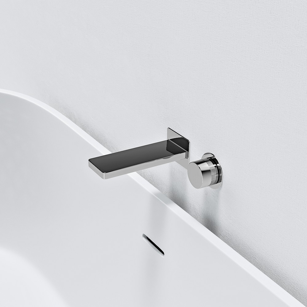 Horizontal Round Single Handle Wall Mounted Bath Mixer – Right Hand