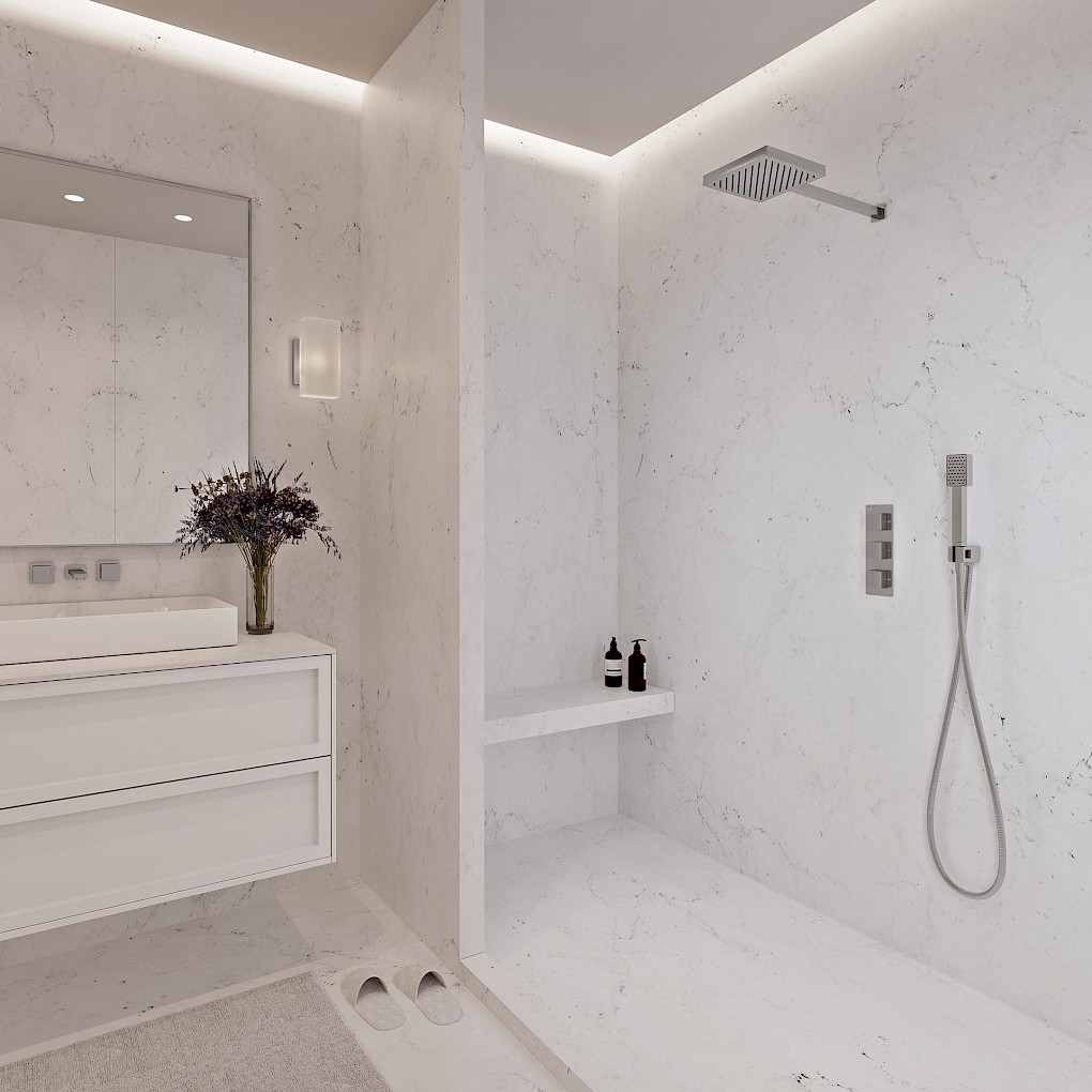 - KRU.100.WMR Shower Unit with KHS.120.SRR Handset; KV1R Single Outlet Valve; KBN.M1H.DMR Monobloc Basin Mixer