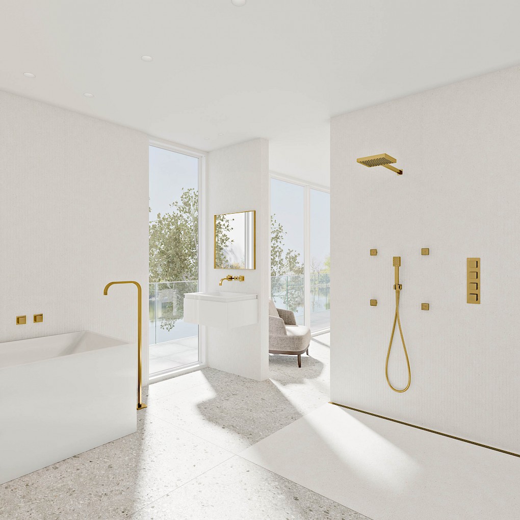 KSR.019.WMS Slide Rail with KHS.100.SRS Handset, KV1S Valve, KBN.I3H.DMS Basin Mixer